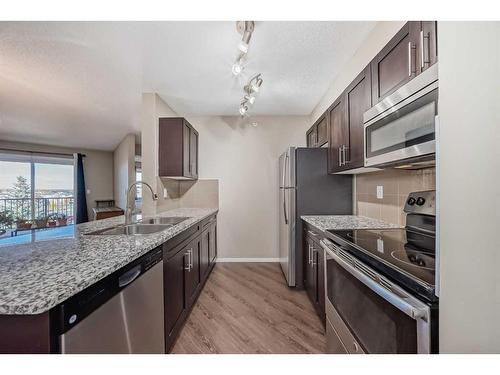 2418-81 Legacy Boulevard Se, Calgary, AB - Indoor Photo Showing Kitchen With Stainless Steel Kitchen With Double Sink