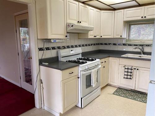 413 9 Street East, Drumheller, AB - Indoor Photo Showing Kitchen With Double Sink