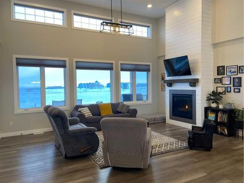 10272 Township Road 300, Rural Special Areas No. 2, AB - Indoor Photo Showing Living Room With Fireplace