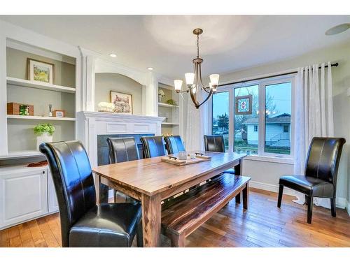 201 4 Avenue West, Hanna, AB - Indoor Photo Showing Dining Room With Fireplace