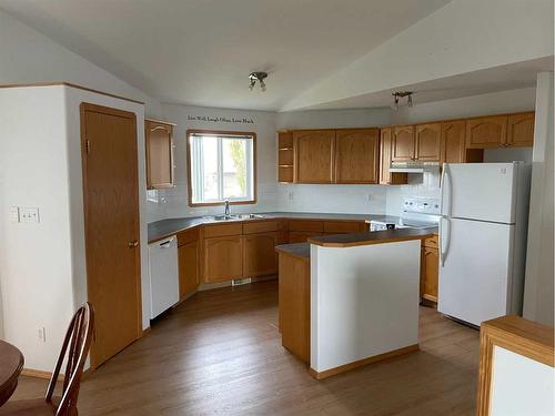 84 Upland Street, Brooks, AB - Indoor Photo Showing Kitchen With Double Sink