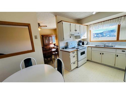 8 Spruce Drive, Drumheller, AB - Indoor Photo Showing Kitchen With Double Sink