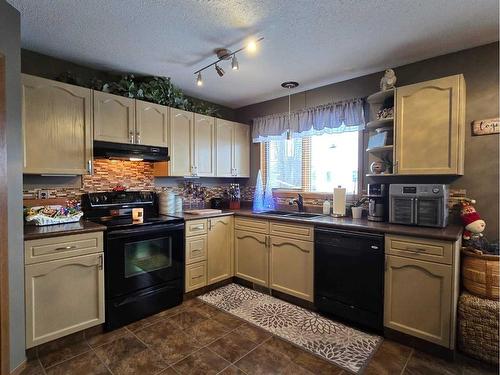 221 10 Avenue Ne, Sundre, AB - Indoor Photo Showing Kitchen With Double Sink