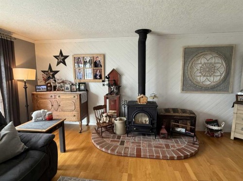 502 Fox Lake Trail, Hanna, AB - Indoor Photo Showing Other Room With Fireplace