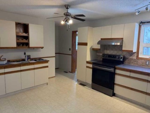 10 Main Street, Munson, AB - Indoor Photo Showing Kitchen With Double Sink
