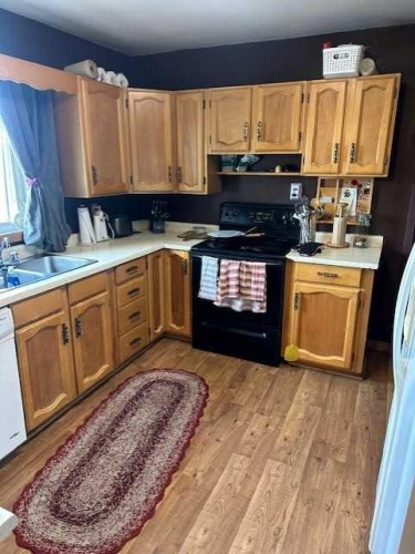 406 Fox Lake Trail, Hanna, AB - Indoor Photo Showing Kitchen With Double Sink