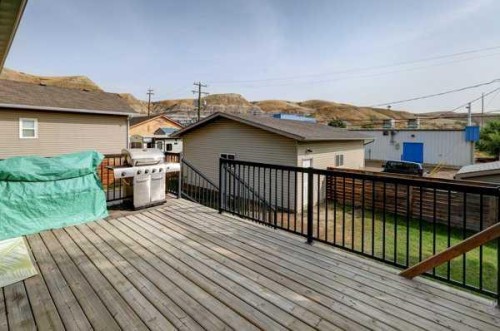 96 Poplar Street, Drumheller, AB - Outdoor With Deck Patio Veranda With Exterior