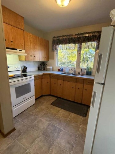 816 James Crescent, Hanna, AB - Indoor Photo Showing Kitchen With Double Sink