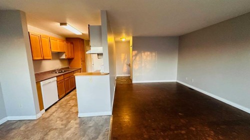 108 Railway Avenue North, Morrin, AB - Indoor Photo Showing Kitchen With Double Sink