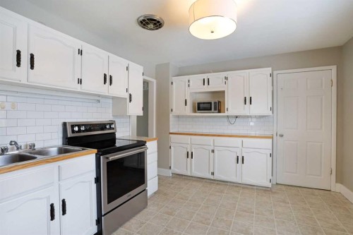 508 2 Avenue West, Brooks, AB - Indoor Photo Showing Kitchen With Double Sink