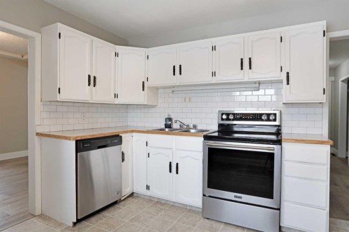 508 2 Avenue West, Brooks, AB - Indoor Photo Showing Kitchen With Double Sink
