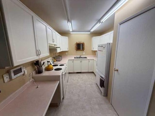830 Birchwood Close, Drumheller, AB - Indoor Photo Showing Kitchen With Double Sink