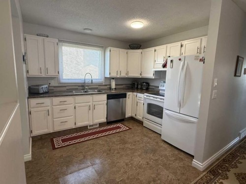 115 Stephens Crescent, Hanna, AB - Indoor Photo Showing Kitchen With Double Sink