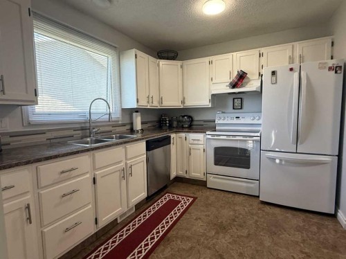 115 Stephens Crescent, Hanna, AB - Indoor Photo Showing Kitchen With Double Sink