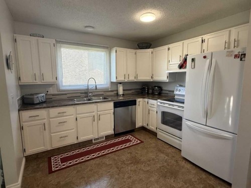 115 Stephens Crescent, Hanna, AB - Indoor Photo Showing Kitchen With Double Sink