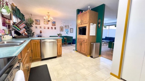 121 Shacker Crescent South, Hanna, AB - Indoor Photo Showing Kitchen With Double Sink