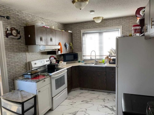 424 2 Street West, Brooks, AB - Indoor Photo Showing Kitchen With Double Sink
