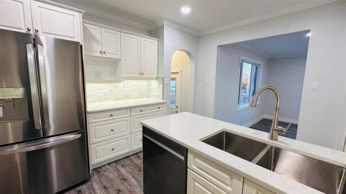 217 3 Street West, Munson, AB - Indoor Photo Showing Kitchen With Stainless Steel Kitchen