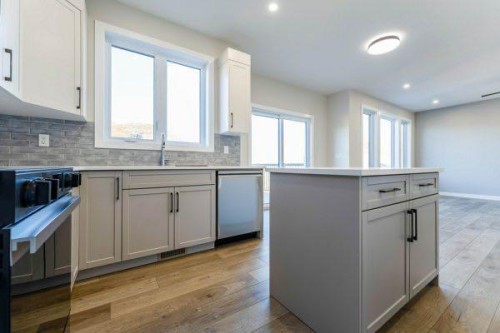 157 10 Avenue Se, Drumheller, AB - Indoor Photo Showing Kitchen With Upgraded Kitchen