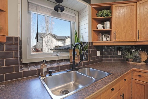 75 Parkland Close East, Brooks, AB - Indoor Photo Showing Kitchen With Double Sink