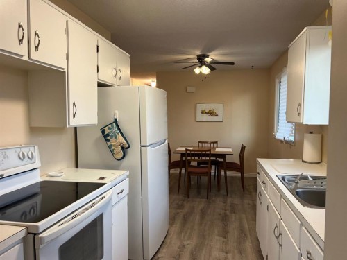599 3 Avenue West, Drumheller, AB - Indoor Photo Showing Kitchen With Double Sink