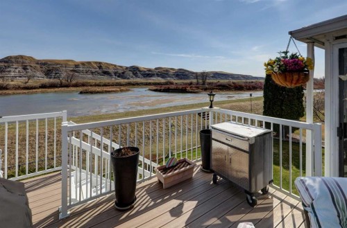 24 Willow Point, Drumheller, AB - Outdoor With Deck Patio Veranda With View With Exterior