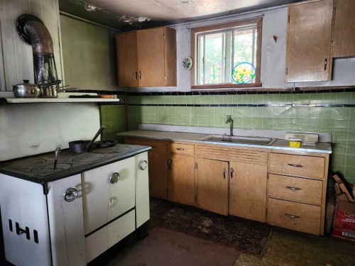 244 2 Avenue, Drumheller, AB - Indoor Photo Showing Kitchen