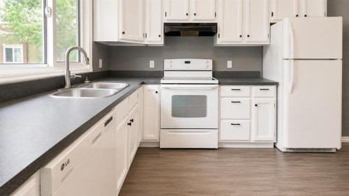 137 Big Hill Place, Airdrie, AB - Indoor Photo Showing Kitchen With Double Sink