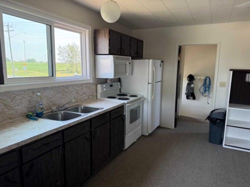 3 Oak Avenue West, Brooks, AB - Indoor Photo Showing Kitchen With Double Sink