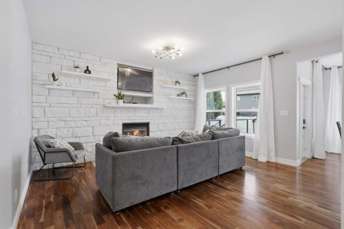 113 Weddell Crescent, Red Deer, AB - Indoor Photo Showing Living Room With Fireplace