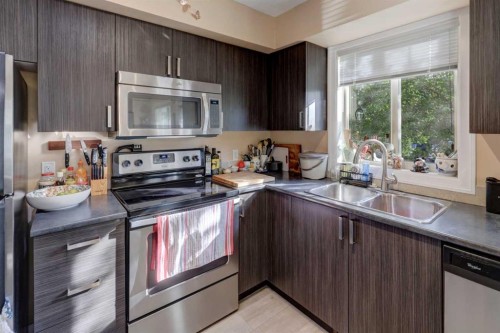 131 Copperpond Common Se, Calgary, AB - Indoor Photo Showing Kitchen With Double Sink