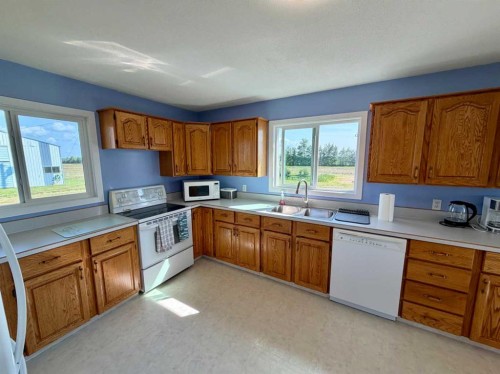 795008 Range Road 44, Rycroft, AB - Indoor Photo Showing Kitchen With Double Sink