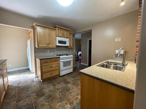 118 1 Street, Paradise Valley, AB - Indoor Photo Showing Kitchen With Double Sink