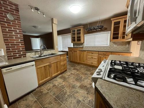 118 1 Street, Paradise Valley, AB - Indoor Photo Showing Kitchen With Double Sink