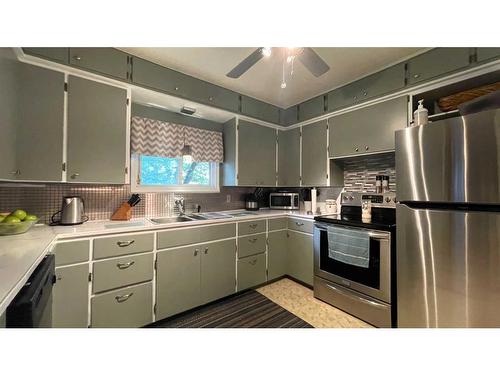 4936 50 St., Amisk, AB - Indoor Photo Showing Kitchen With Double Sink