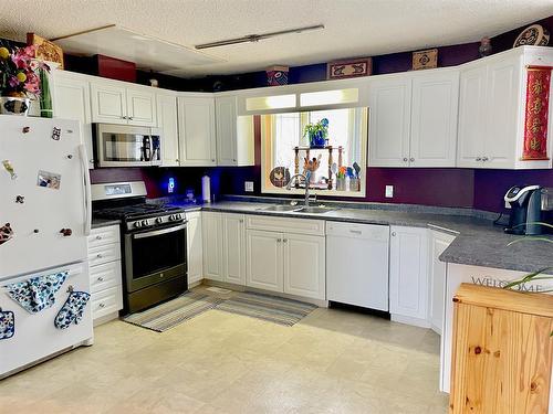 110 Railway Ave., Clandonald, AB - Indoor Photo Showing Kitchen With Double Sink