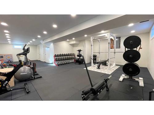 4920 49 Street, Hardisty, AB - Indoor Photo Showing Gym Room