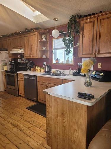 5010 50 Street, Amisk, AB - Indoor Photo Showing Kitchen With Double Sink