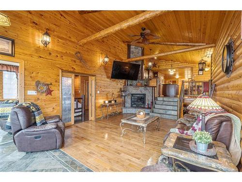 5210 48 Avenue, Kitscoty, AB - Indoor Photo Showing Living Room With Fireplace