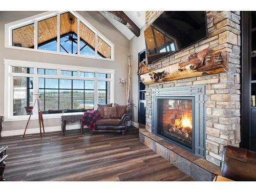 820 Spruce Street, Lac Des Iles, SK - Indoor Photo Showing Living Room With Fireplace