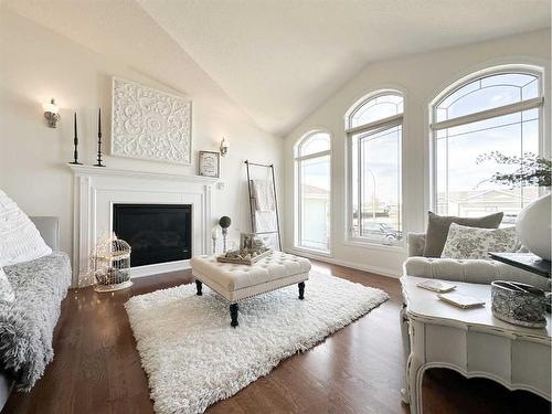 2505 10 Avenue, Wainwright, AB - Indoor Photo Showing Living Room With Fireplace