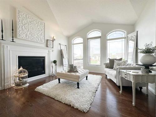 2505 10 Avenue, Wainwright, AB - Indoor Photo Showing Living Room With Fireplace