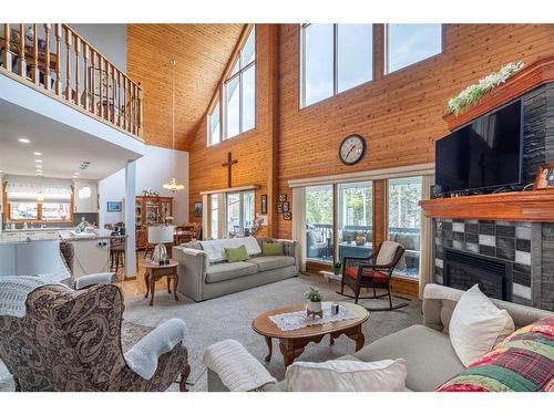 102 Kildaw Drive, Loon Lake, SK - Indoor Photo Showing Living Room With Fireplace