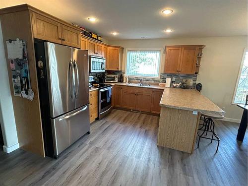 5203 64 Street, Vermilion, AB - Indoor Photo Showing Kitchen With Double Sink