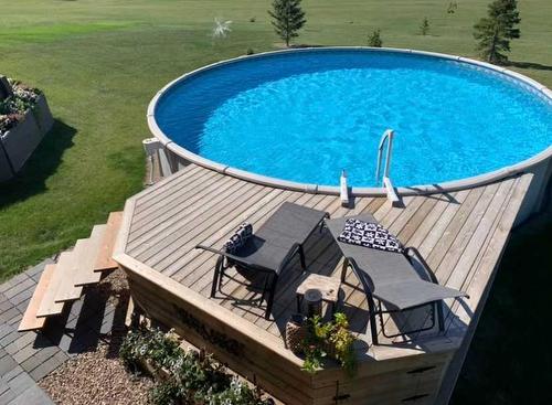 51016A Twp Rd 490, Vermilion, AB - Outdoor With Above Ground Pool