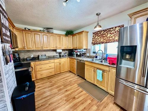 5501 43 Street, Provost, AB - Indoor Photo Showing Kitchen With Double Sink
