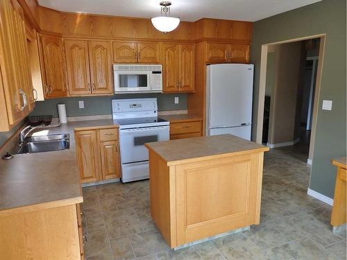 5115 51 Street, Mannville, AB - Indoor Photo Showing Kitchen With Double Sink