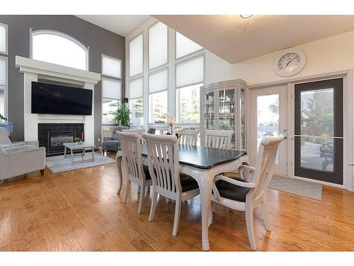 5805 23 Street, Lloydminster, AB - Indoor Photo Showing Dining Room With Fireplace