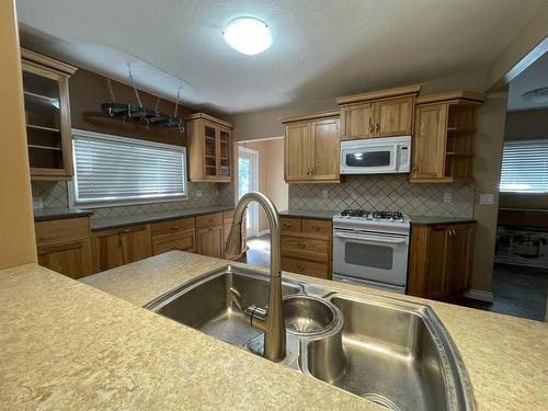 118 1 Street, Paradise Valley, AB - Indoor Photo Showing Kitchen With Double Sink