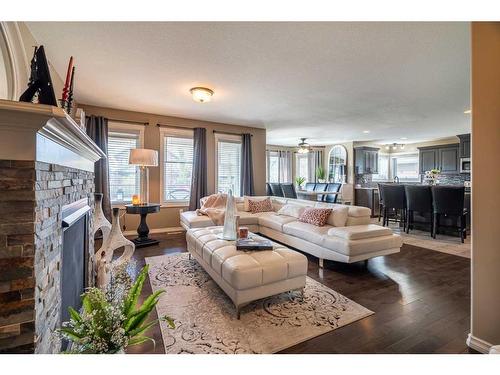 5705 21 Street, Lloydminster, AB - Indoor Photo Showing Living Room With Fireplace